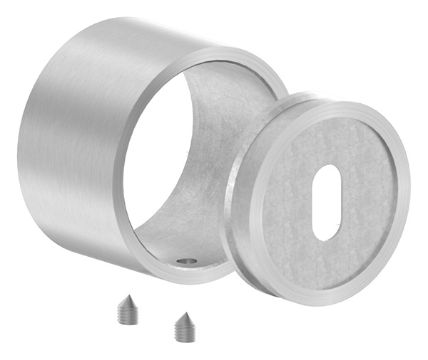Raccordement mural V2A pour tube rond Ø 42,4 mm