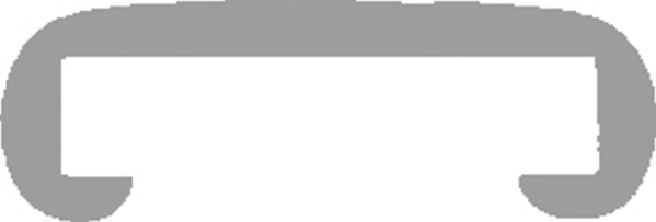 Main courante en plastique pour 40 x 8mm, gris-brun