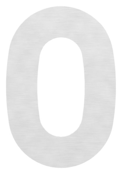 Numéro de maison 0 | petit | Dimensions : 110 mm x 150 mm | V2A