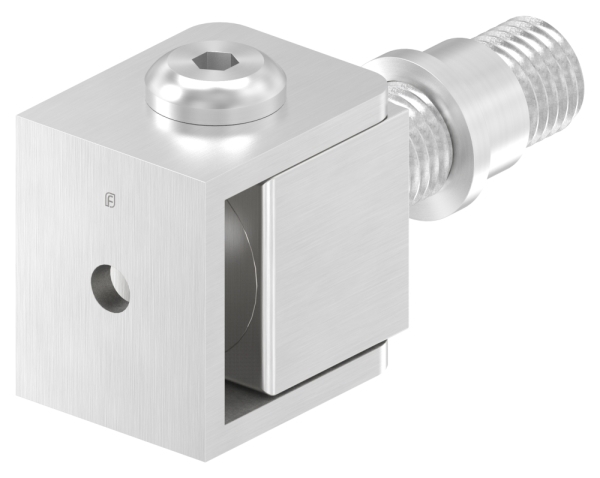 Charnière de portail réglable avec manchon fileté M24, V2A