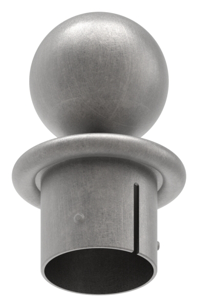 Bouton de tuyau à bille pour Ø 60.3x2.5-2.9 mm | Acier S235JR, brut