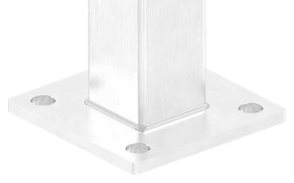 Poteau en acier inoxydable V2A pour montage au sol, longueur 880 mm