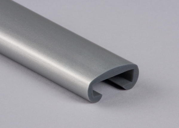 Main courante en plastique pour 30 x 8mm, aluminium blanc