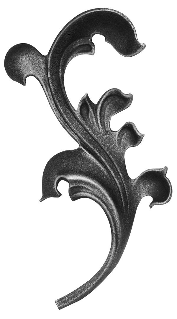Feuille décorative 25mm ; hauteur 190x105mm ; droite