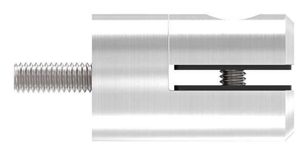 Support de tôle Ø 25 mm V4A pour connexion plate/droite