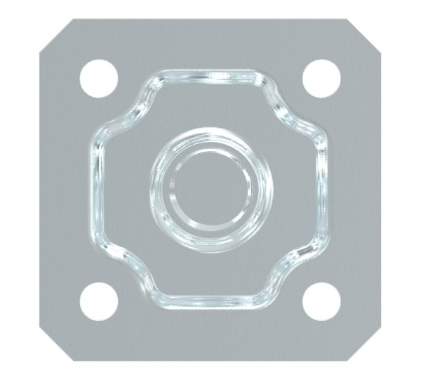 Charnière de portail M24 | réglable | avec plaque de montage | acier (brut) S235JR