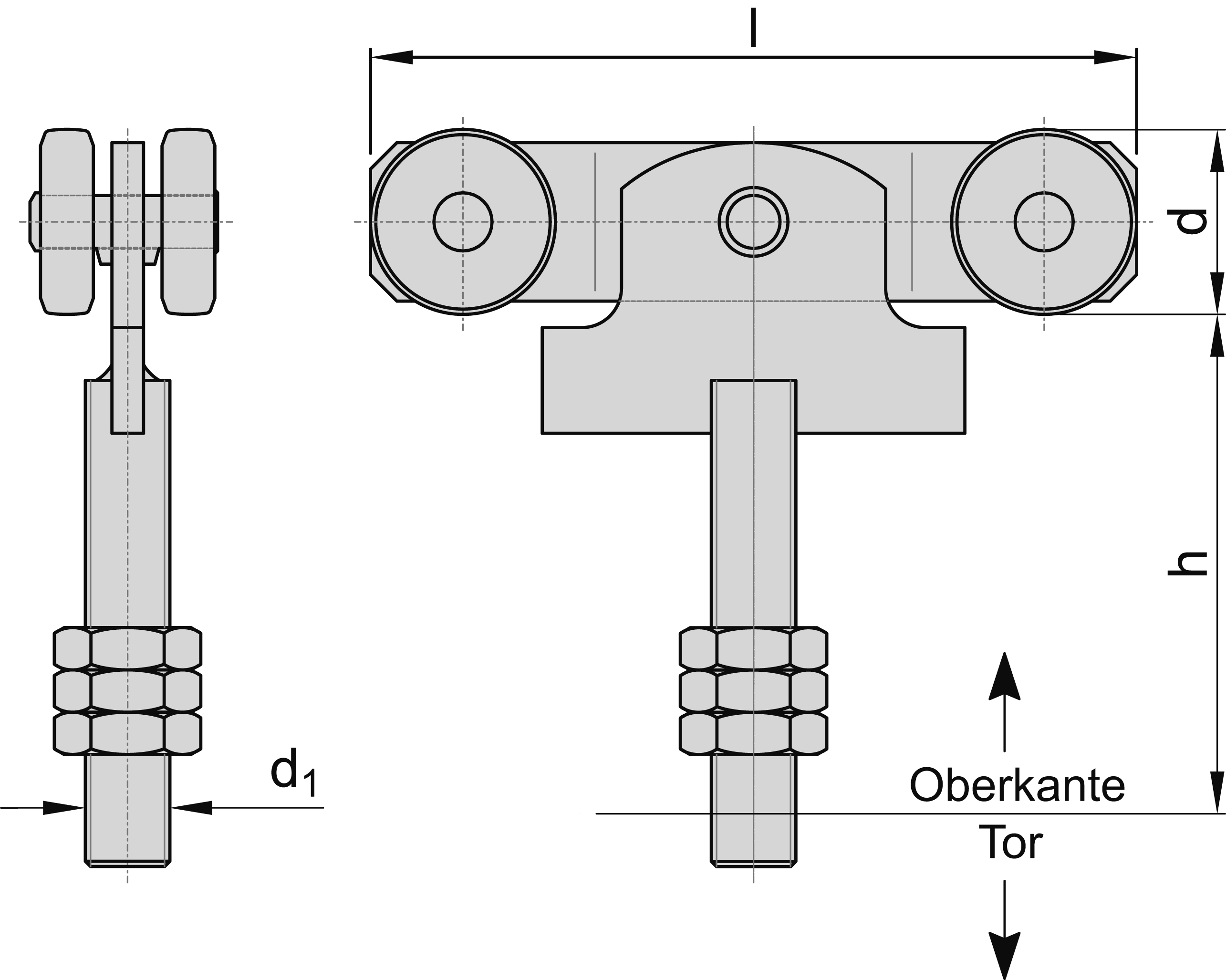 Rouleau double avec pendule à vis taille 1