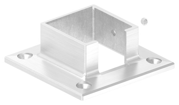Fixation murale pour tube rainuré 40x40mm, V2A