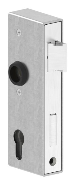 Boîtier de fermeture | Dimensions : 173x60x30 mm | Mandrin : 40 mm | Acier (brut) S235 JR