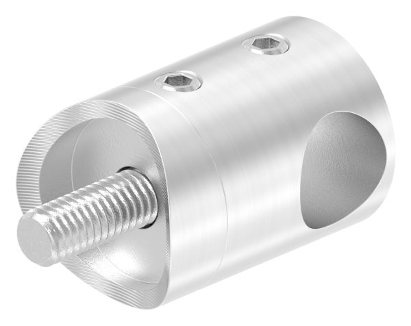 Support de barre transversale Ø 22 mm | connexion : 33,7 mm | avec trou : 12,2 mm | V2A