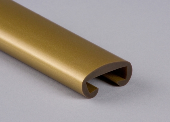 Main courante en plastique pour 30 x 8mm, or