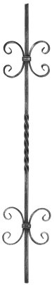 Barre décorative | longueur : 900 mm | matériau : 12x12mm | lisse | acier (brut) S235JR