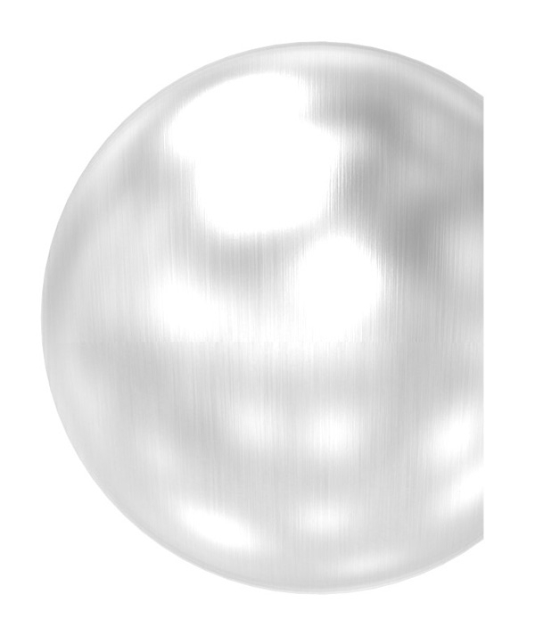 Boule d'extrémité creuse pour tube de 42,4 mm, avec M8