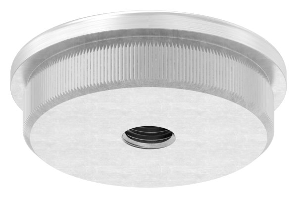 Bouchon légèrement bombé V2A matériau plein avec M8 pour Ø 40,0x2,0 mm