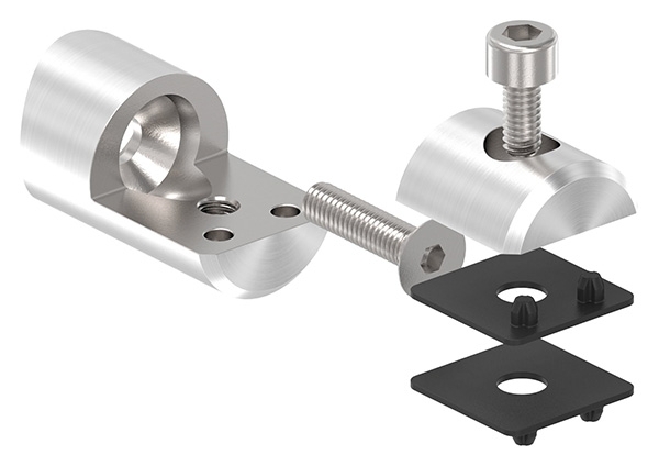 Support de tôle Ø 25 mm V2A pour connexion Ø 42,4 mm