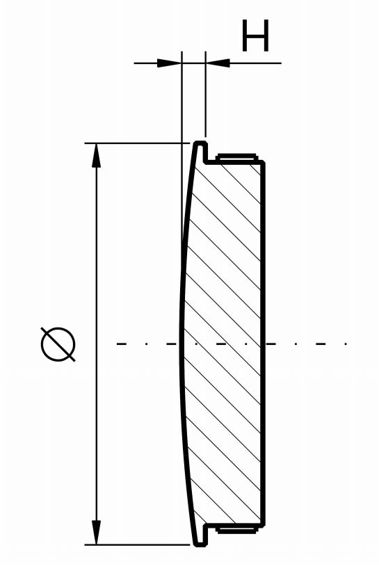 Bouchon | légèrement courbé | matériau solide | pour tube rond : Ø 42.4x2 mm | V2A