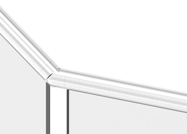 Connecteur flexible | vers le haut 25-55° | pour tube rainuré Ø 42.4 mm | V2A