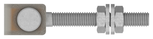Charnière M12 | réglable | acier (brut) S235JR