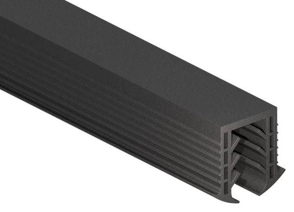 Joint à coin verre 10,00 - 13,52mm, pour rainure 27 x 30mm, longueur 3m, EPDM