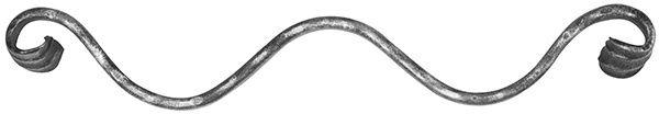 Maître baroque | Dimensions : 60x400 mm | Matériau : 16x8 mm | Acier S235JR, brut