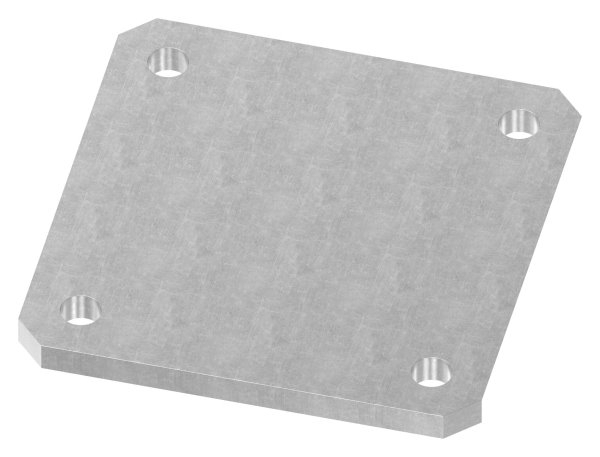 Plaque d'ancrage | Dimensions : 150x150x10 mm | Acier (brut) S235JR