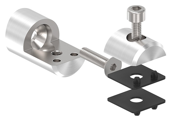 Support de tôle Ø 25 mm V2A pour connexion Ø 60,3 mm