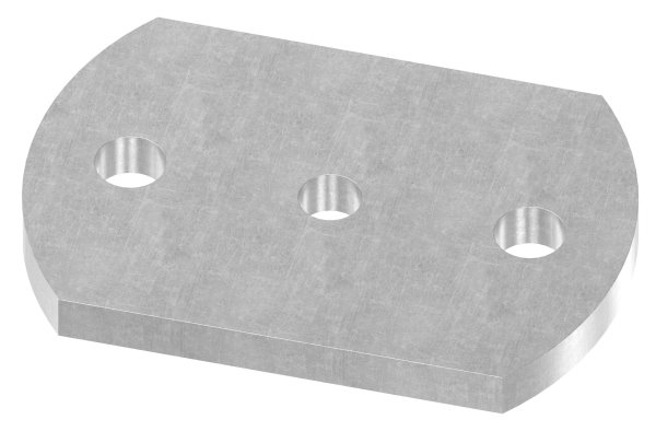 Plaque d'ancrage | Dimensions : 120x80x10 mm | Acier (brut) S235JR