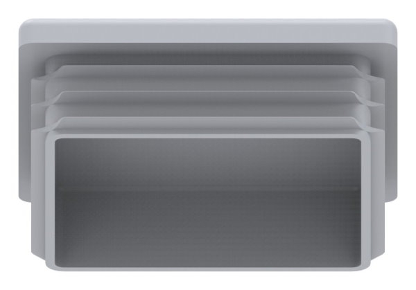 Capuchon plastique pour tube carré 60x60mm