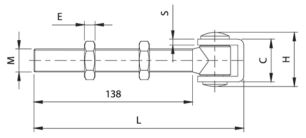 Charnière de portail M20 | réglable | acier (brut) S235JR