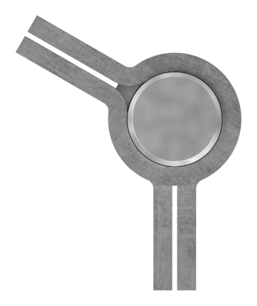 Charnière d'angle, 2 pièces, axe libre avec rondelle