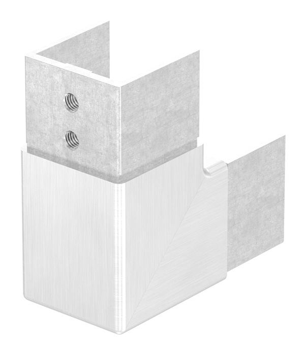 Angle de cadre 90° | vertical | pour tube à rainure carrée : 40x40 mm | V2A