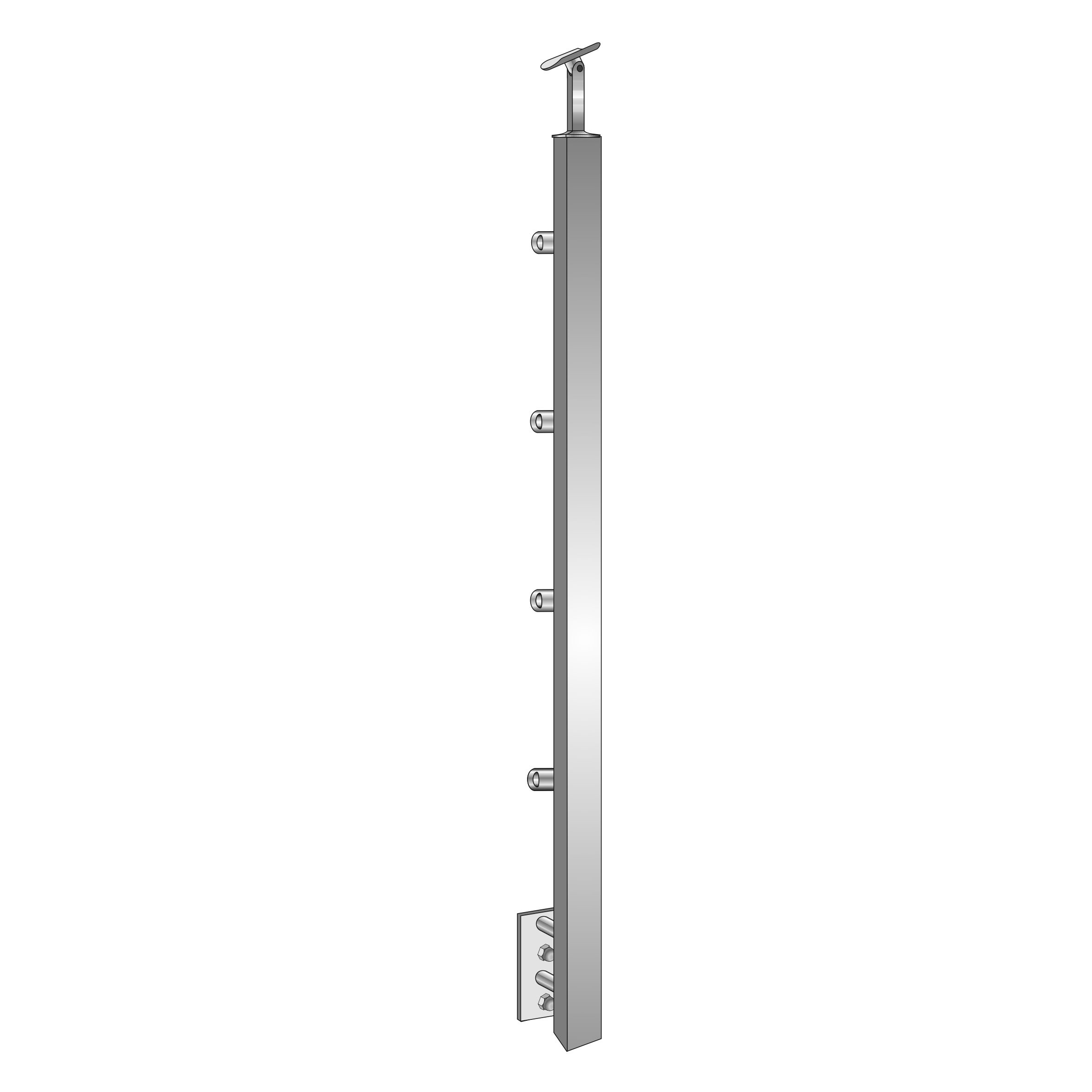 Poteau de balustrade | longueur : 900 mm | pour montage latéral | V2A