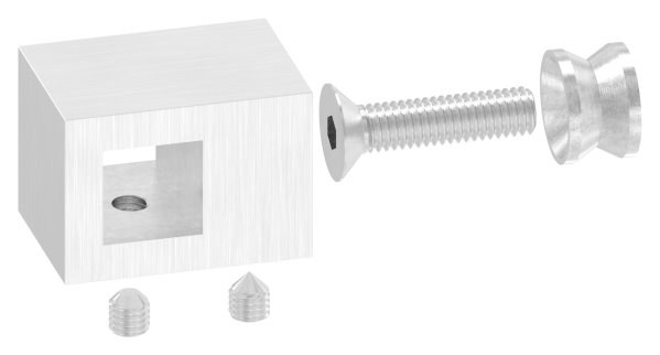 Support de barre transversale carré avec trou de bore 12x12 mm et f