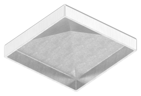 Capuchon de poteau pour tube carré : 60x60 mm | V2A