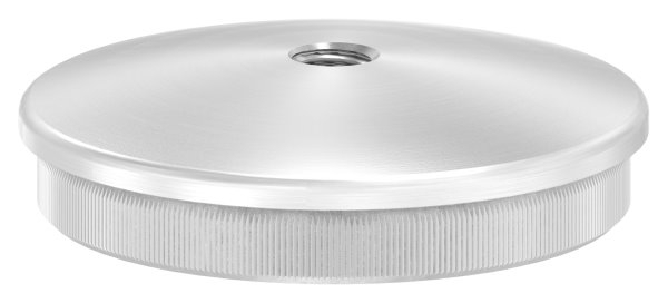 Bouchon légèrement bombé V2A matériau plein avec M8 pour Ø 60.3x2.0 mm