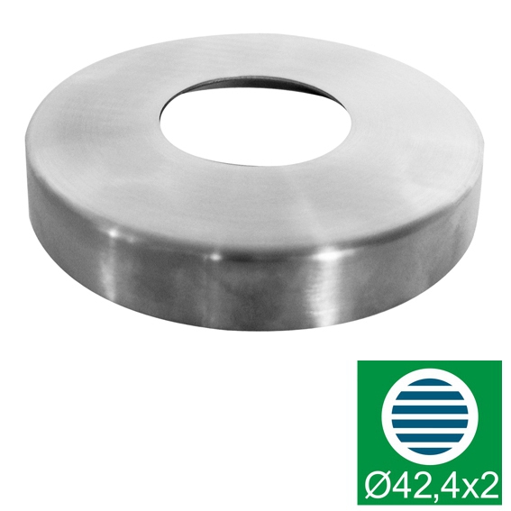 Rosette de couverture | dimensions : Ø 125x25 mm | pour tube rond : Ø 42,4 mm | V2A