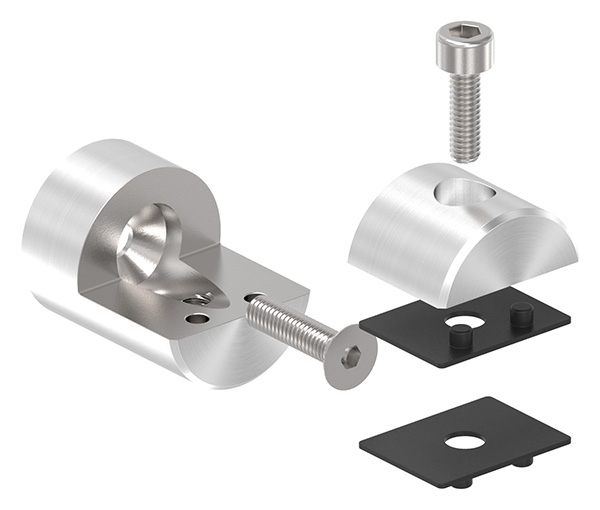 Support de tôle Ø 32 mm V2A plat/droit