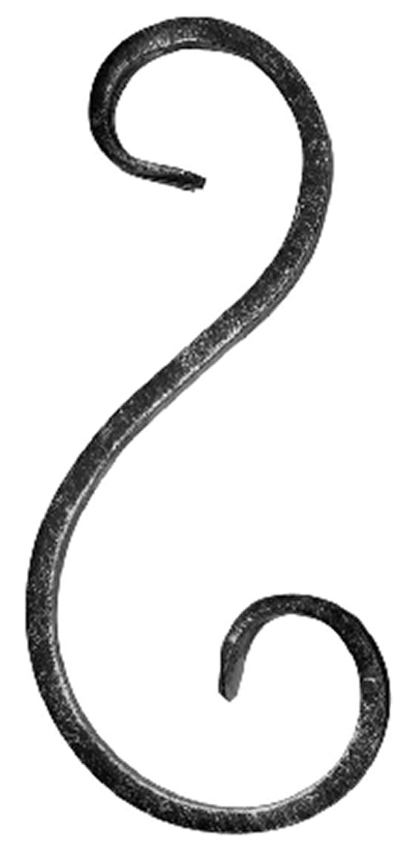 Vis en S | Dimensions : 150x65 mm | Matériau : 12x5 mm | Acier S235JR, brut