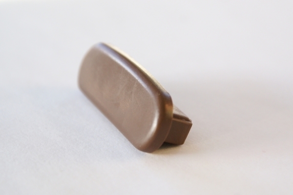 Embout pour main courante en plastique pour 40 x 8mm, brun foncé