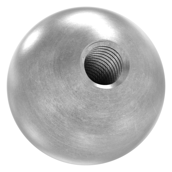 Boule Ø 20 mm | solide et lisse | avec filetage M6 | acier S235JR, brut