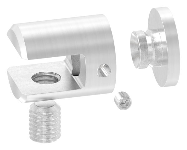 Support de plaque transversale Ø 25 mm avec raccord plat