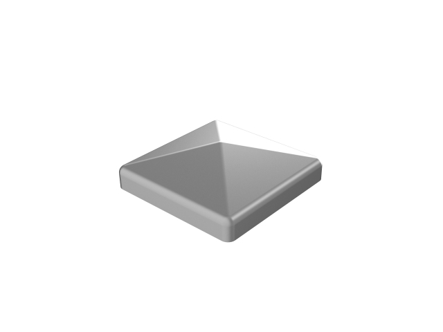Capuchon de poteau pour tube carré : 50x50 mm | V2A