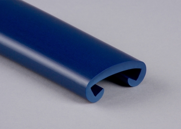 Main courante en plastique pour 40 x 8mm, bleu saphir