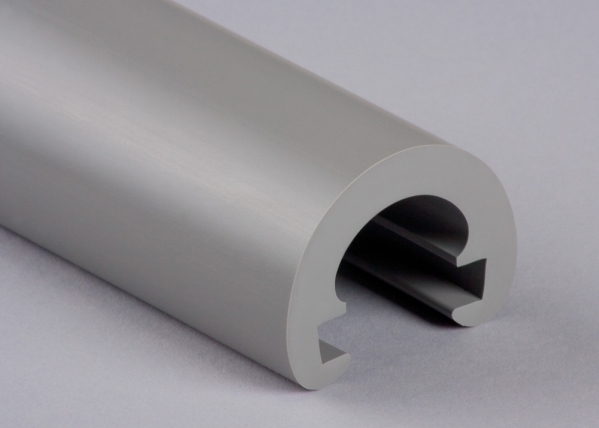 Main courante plastique Ø 55mm pour 40 x 8mm, gris trafic