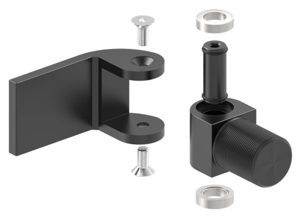 Charnière de portail soudable à 180° sans fonction de fermeture automatique