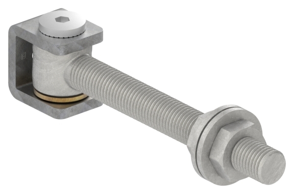 Charnière M16 | réglable | acier (brut) S235JR