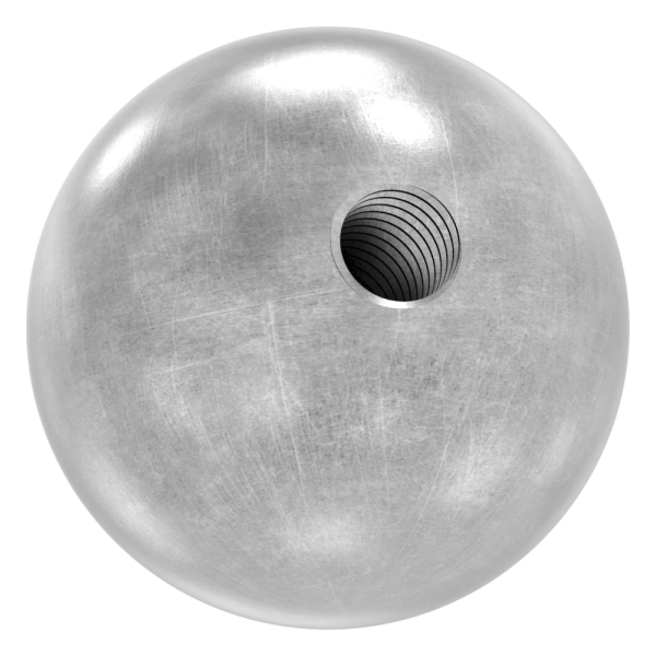 Boule Ø 25 mm | solide et lisse | avec filetage M6 | acier S235JR, brut