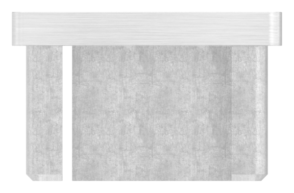 Capuchon d'insertion V4A pour collage pour tube 40x30x2,0 mm