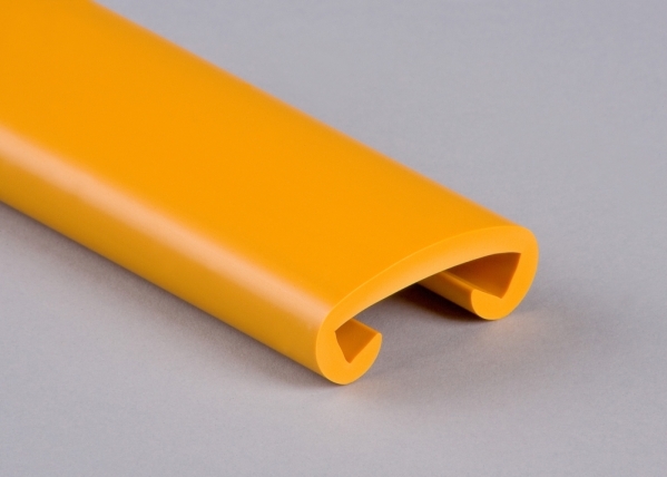 Main courante en plastique pour 40 x 8mm, jaune soleil