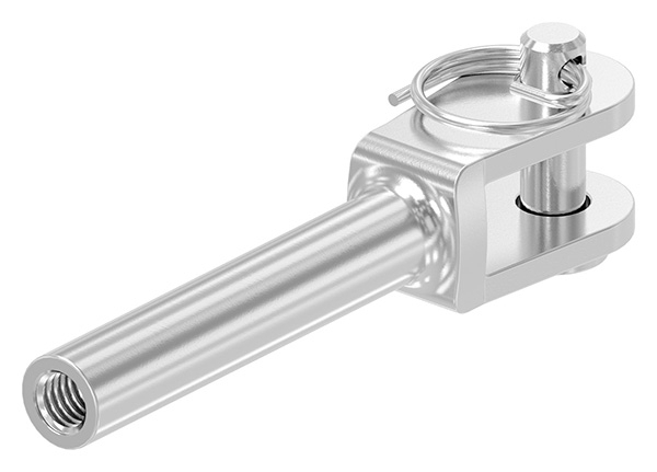 Borne à fourche avec filetage femelle droit M5 V4A